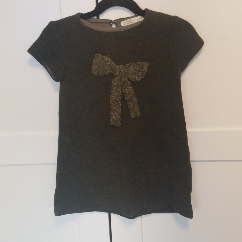Zara girls stretch wool dress sz 4/5